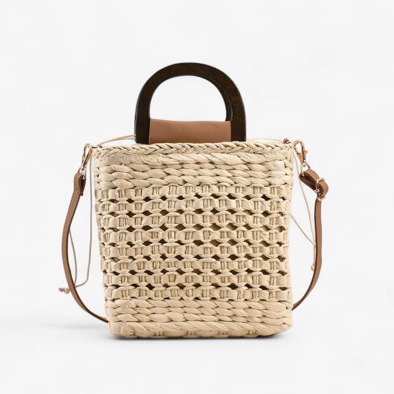 Sac à main bandoulière au crochet avec cordon de serrage