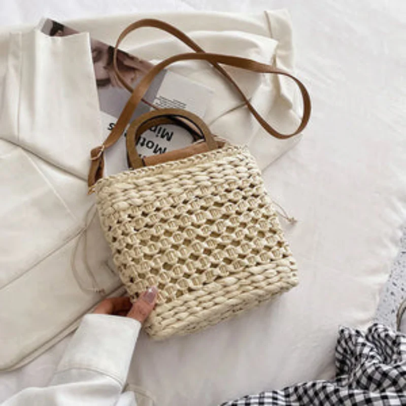 Sac à main bandoulière au crochet avec cordon de serrage - Image 5