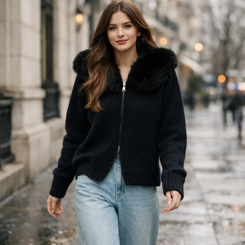 Elina – Veste à capuche zippée à manches longues - Image 7