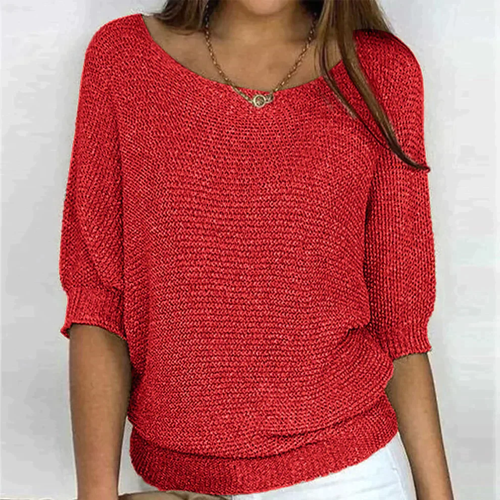 Elise - Pull tricot décontracté col rond - Image 2