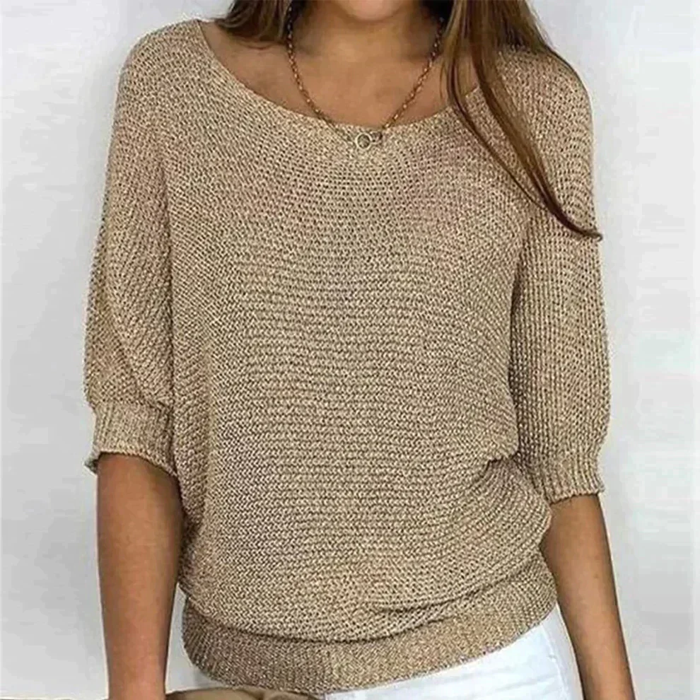 Elise - Pull tricot décontracté col rond - Image 3