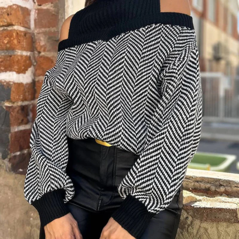 Pull femme col rond avec épaules fendues - Image 7