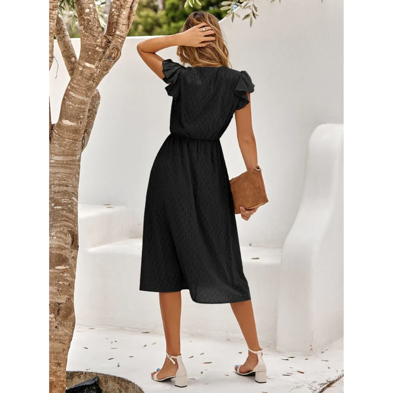 Ella – Robe midi femme à manches volantées - Image 5
