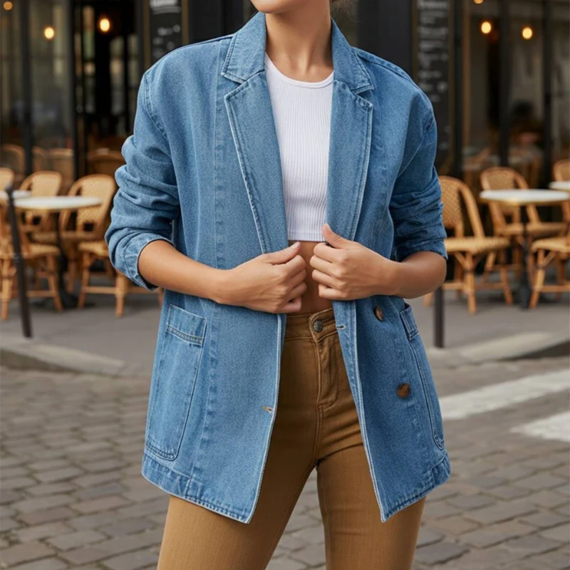 Blazer femme manches longues col revers - Image 3
