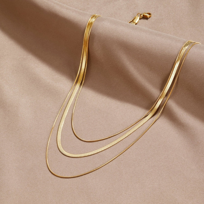 Collier femme Ellie 3 couches moderne