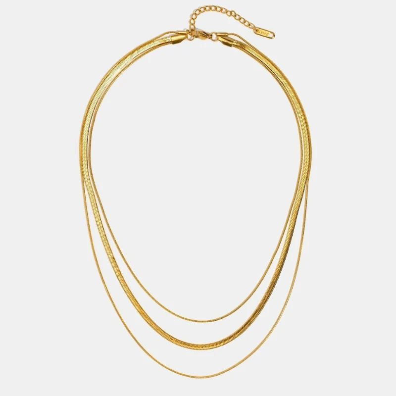 Collier femme Ellie 3 couches moderne - Image 2
