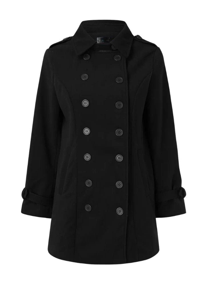 Manteau élégant avec col haut et coupe décontractée - Image 5