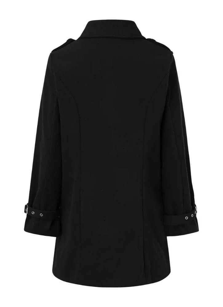 Manteau élégant avec col haut et coupe décontractée - Image 6