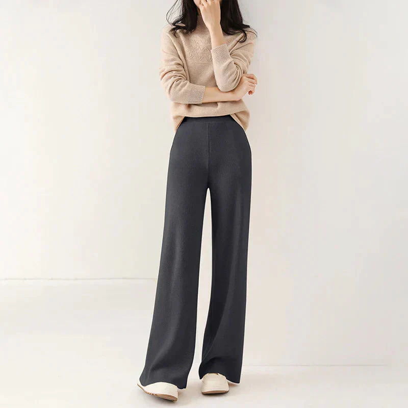Pantalon femme taille haute jambe large - Image 11