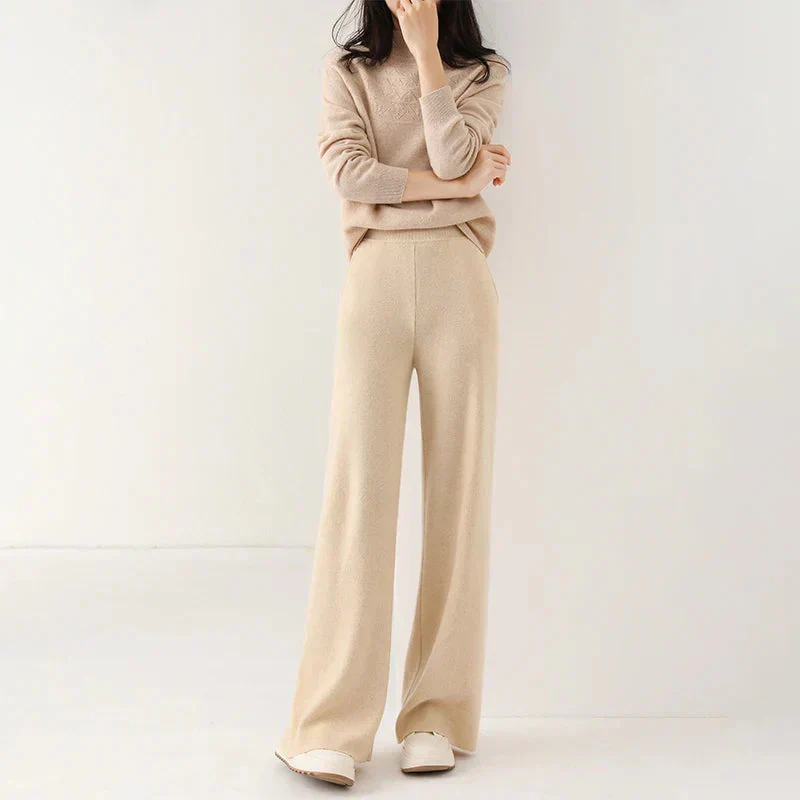 Pantalon femme taille haute jambe large - Image 9