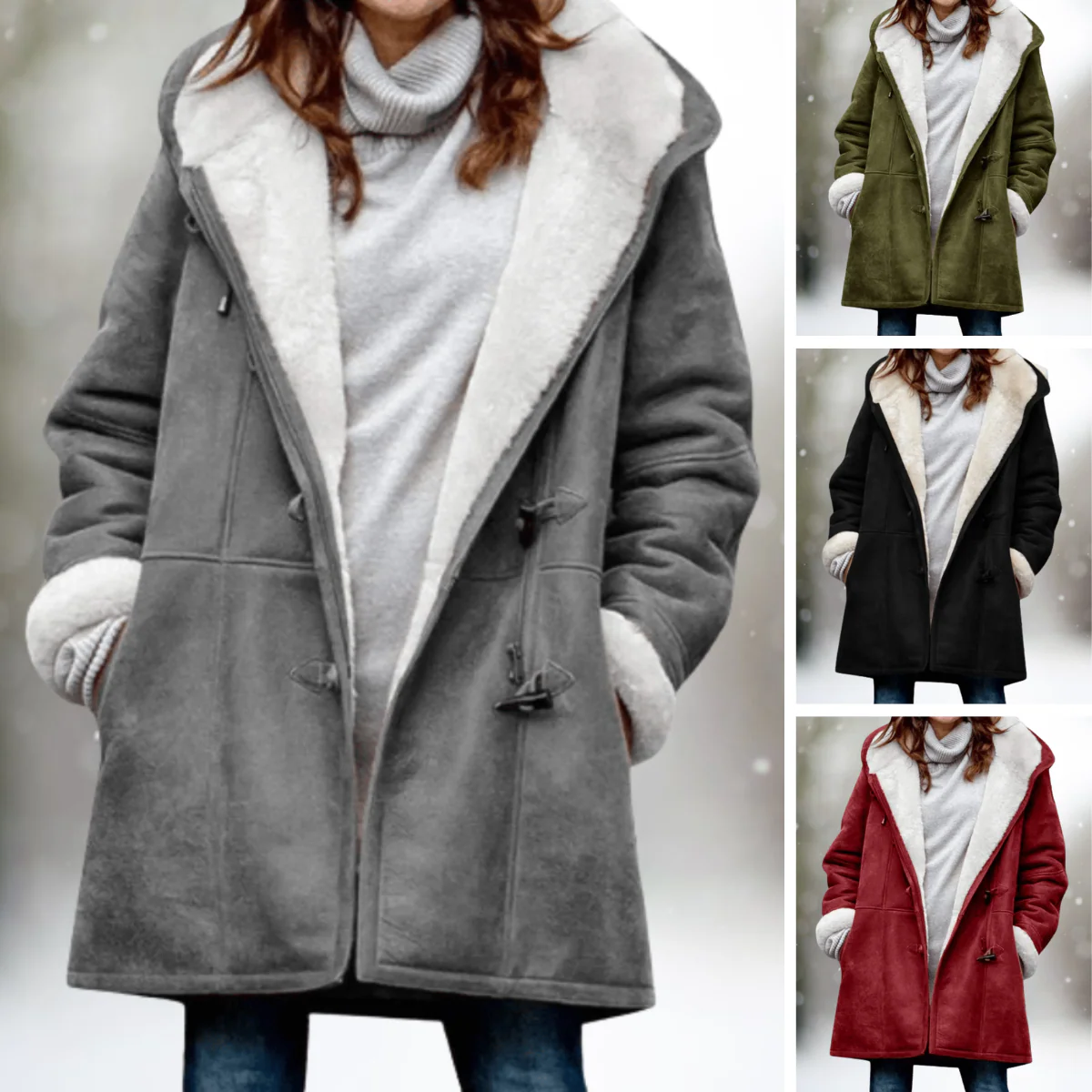 Veste polaire polyvalente avec demi-capuche pour un style douillet - Image 5