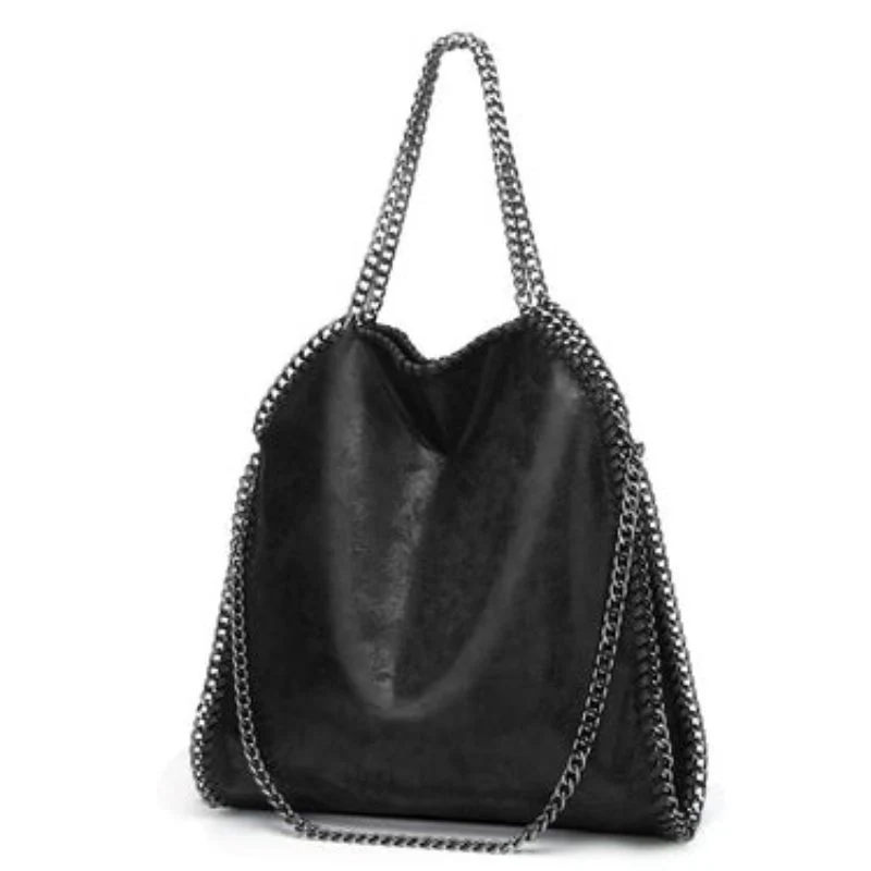 Petit sac à main en cuir avec bandoulière chaîne - Image 2