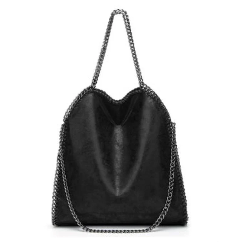 Petit sac à main en cuir avec bandoulière chaîne - Image 3