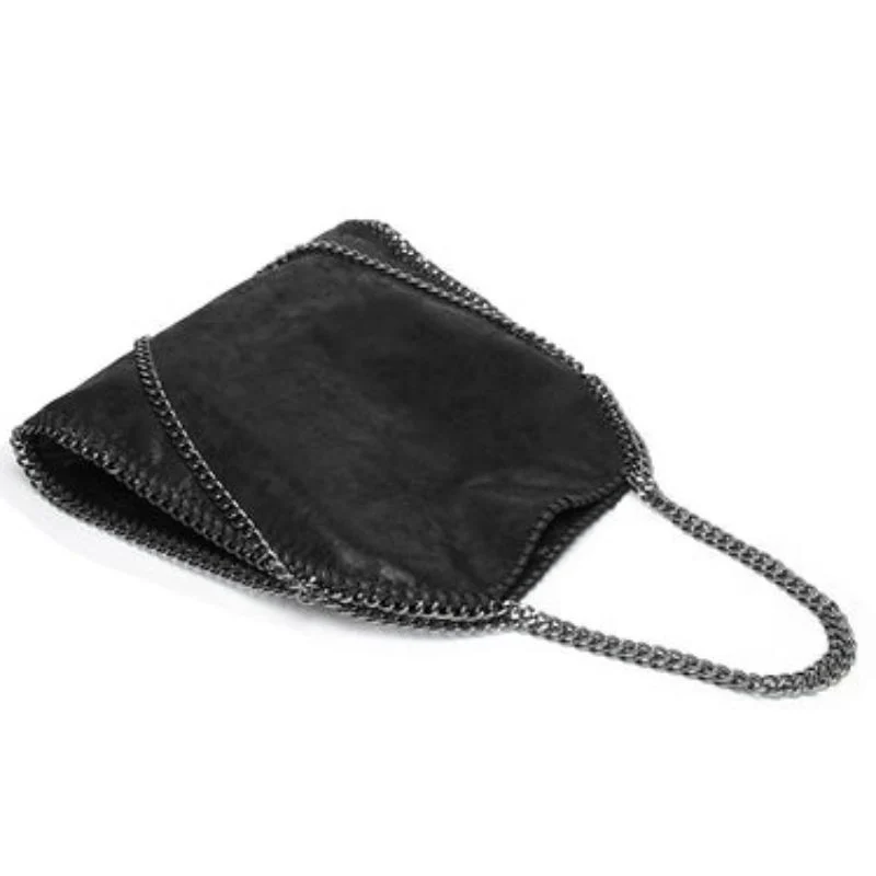 Petit sac à main en cuir avec bandoulière chaîne - Image 4