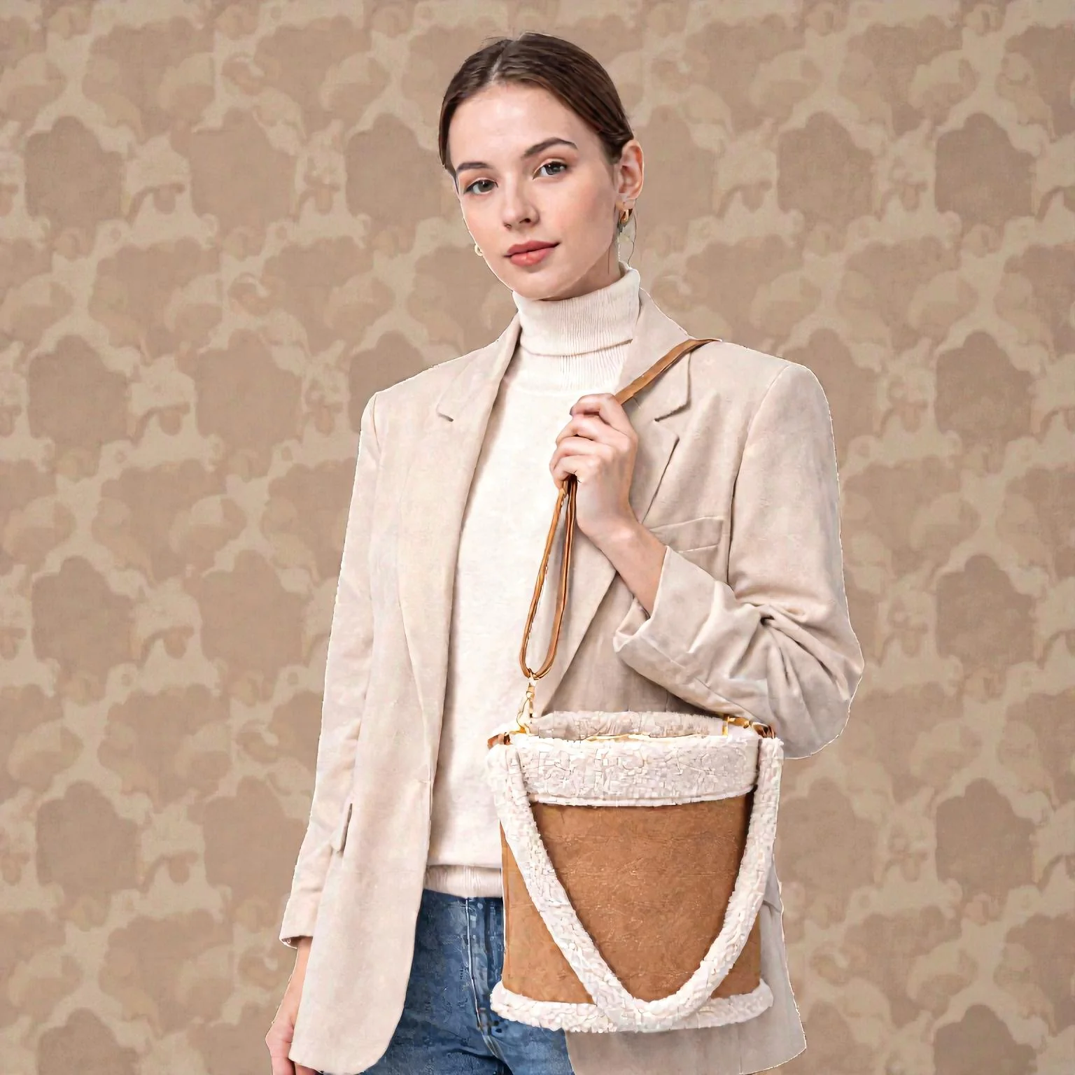 Elora – Sac à Bandoulière en Forme de Tonneau avec Sangle réglable - Image 5