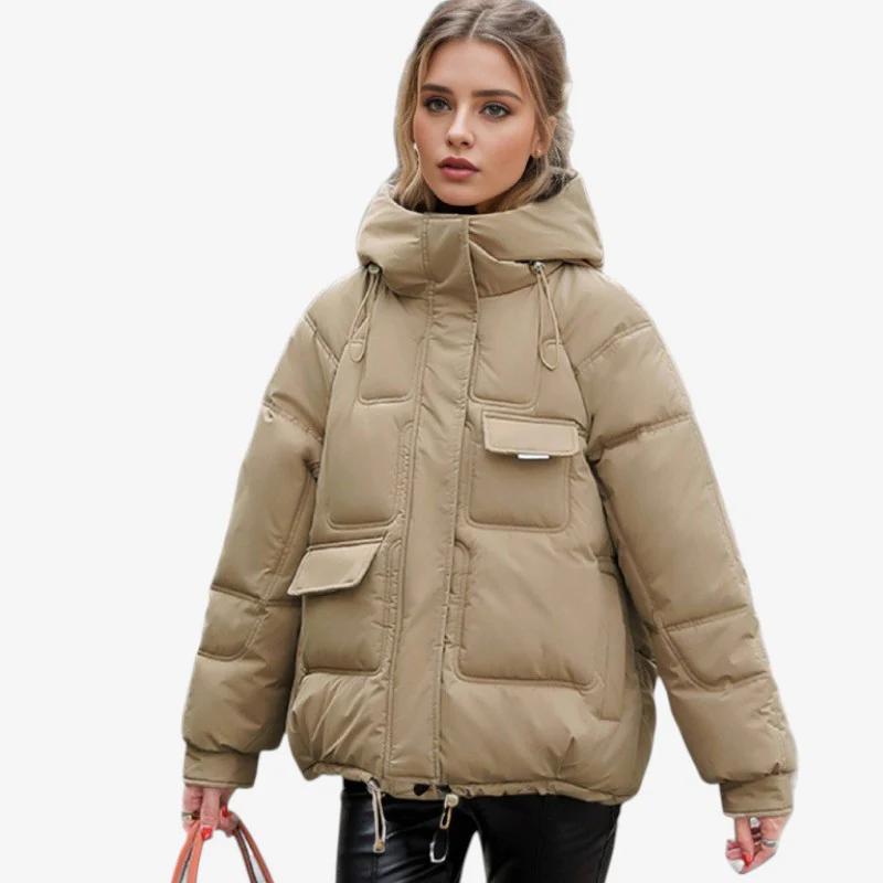 Veste ample à capuche manches longues - Image 3