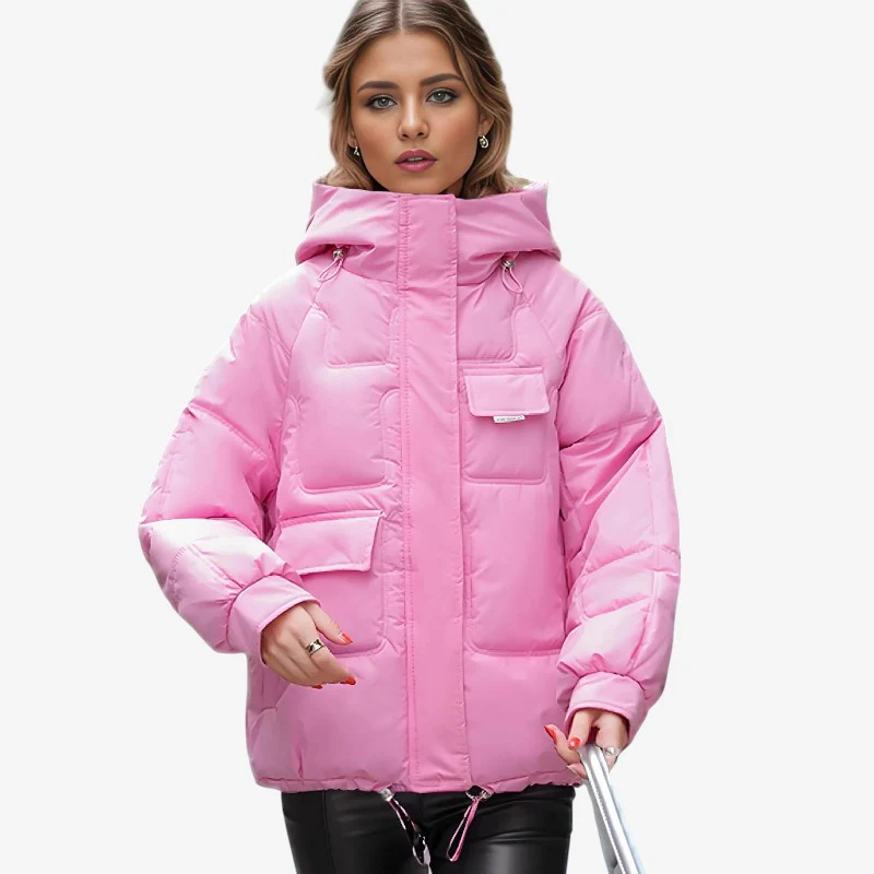 Veste ample à capuche manches longues - Image 4