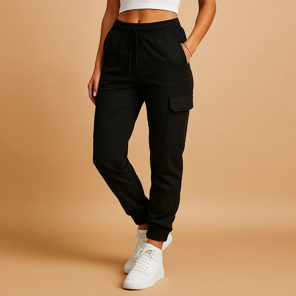 Pantalon Ajusté Taille Haute