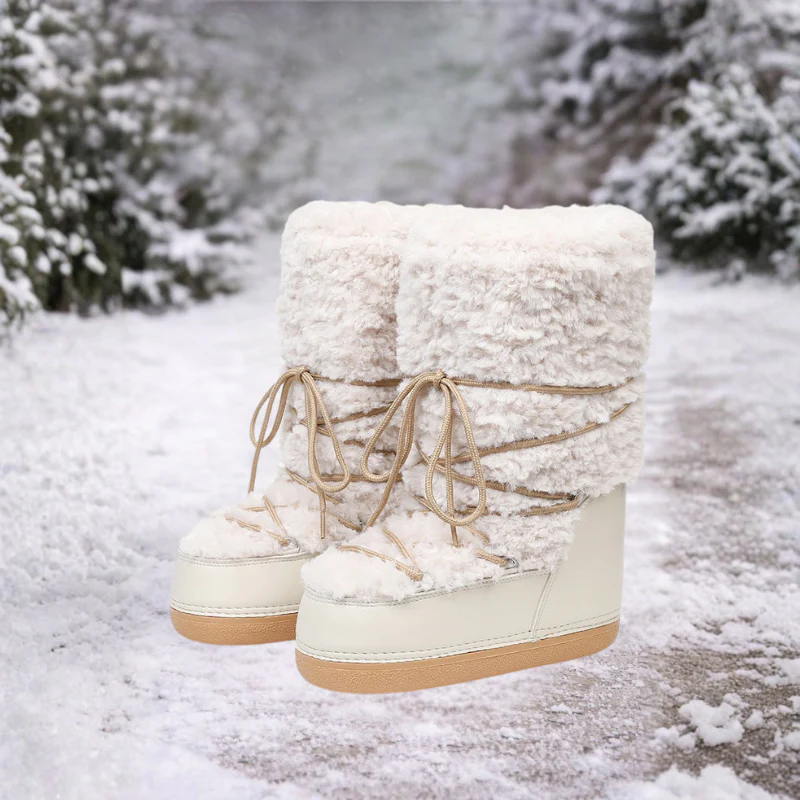 Bottes de neige mi-mollet Emily avec semelle épaisse et doublure douce - Image 3