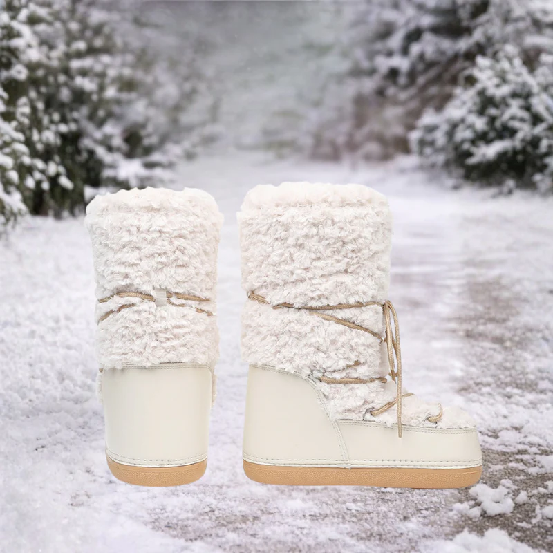 Bottes de neige mi-mollet Emily avec semelle épaisse et doublure douce - Image 4