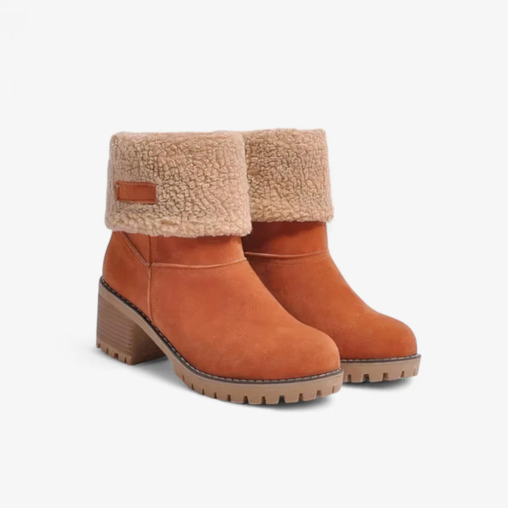Bottines femme doublure polaire talon épais - Image 2