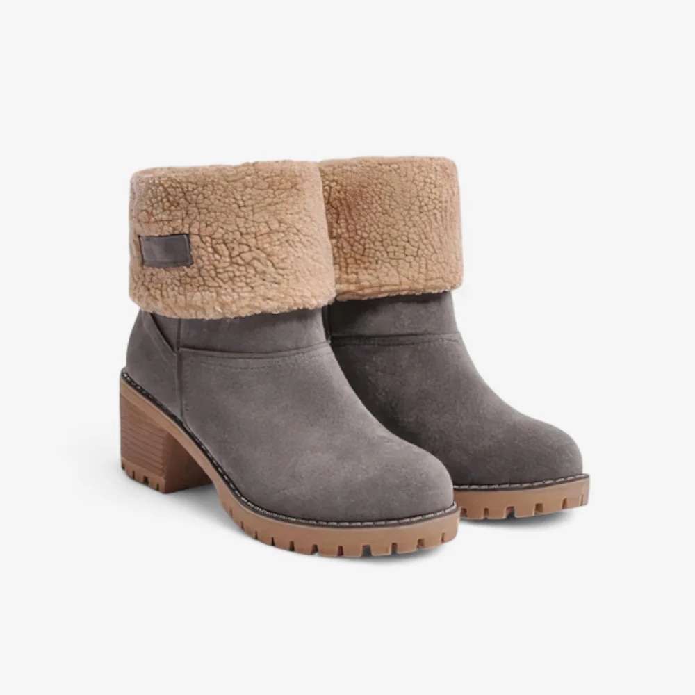 Bottines femme doublure polaire talon épais - Image 3