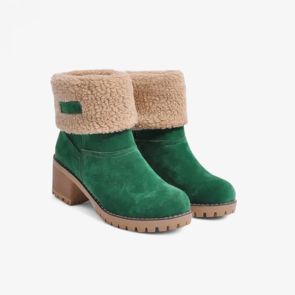 Bottines femme doublure polaire talon épais - Image 4