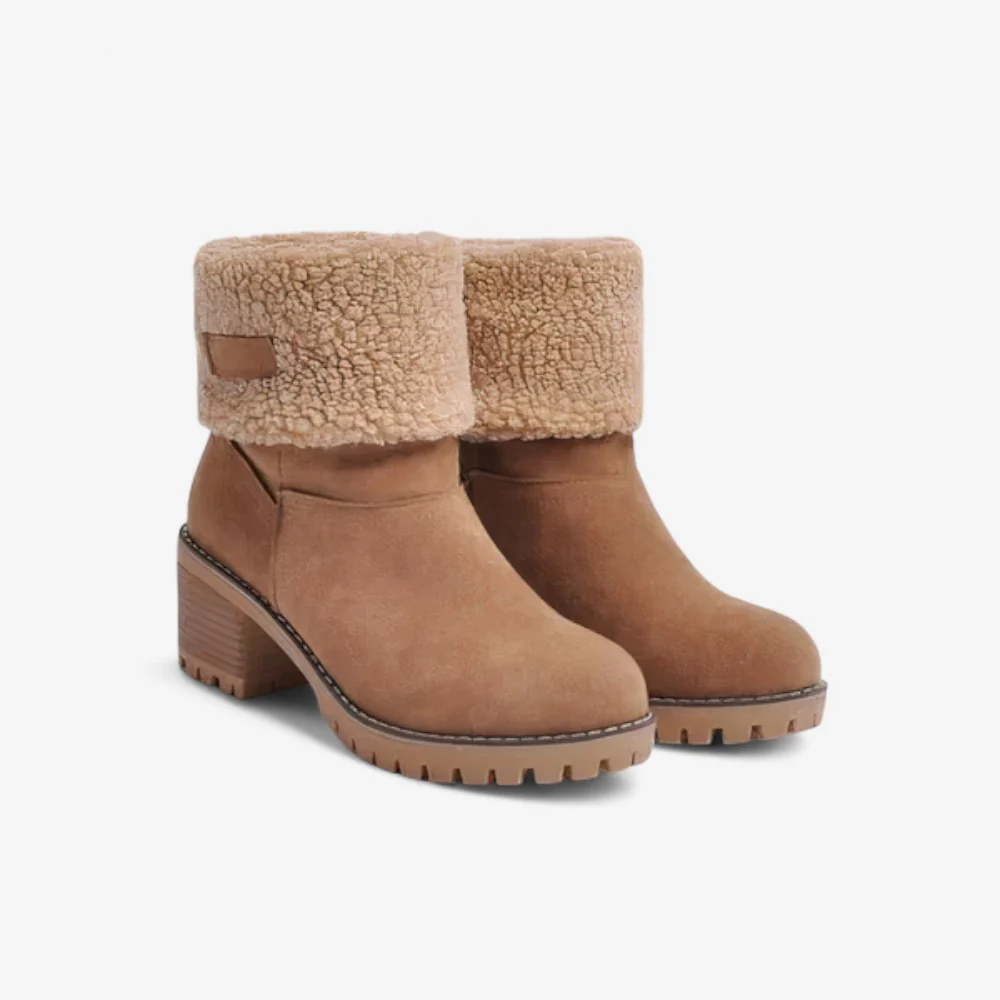 Bottines femme doublure polaire talon épais - Image 5