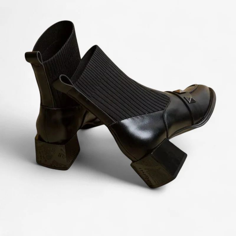 Bottines chaussettes bout carré enfilables - Image 2