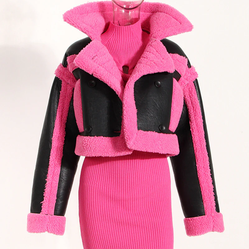 Veste boutonnée à col à revers manches longues - Image 3
