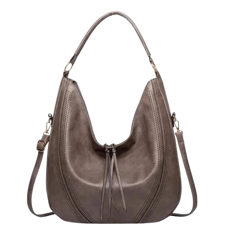 Sac à main grande capacité avec bandoulière ajustable + fermeture éclair