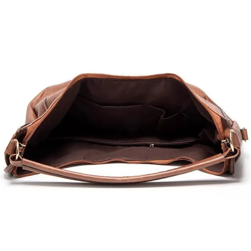 Sac à main grande capacité avec bandoulière ajustable + fermeture éclair - Image 4