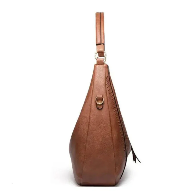 Sac à main grande capacité avec bandoulière ajustable + fermeture éclair - Image 5