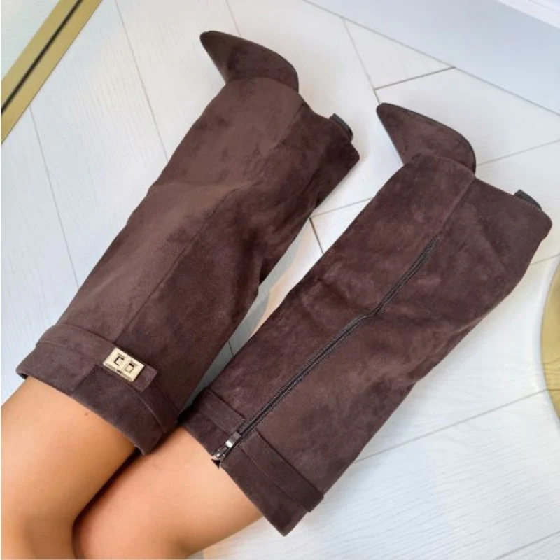 Dames Enkellaarzen met Blokhak en Gesp Sluiting - Image 5