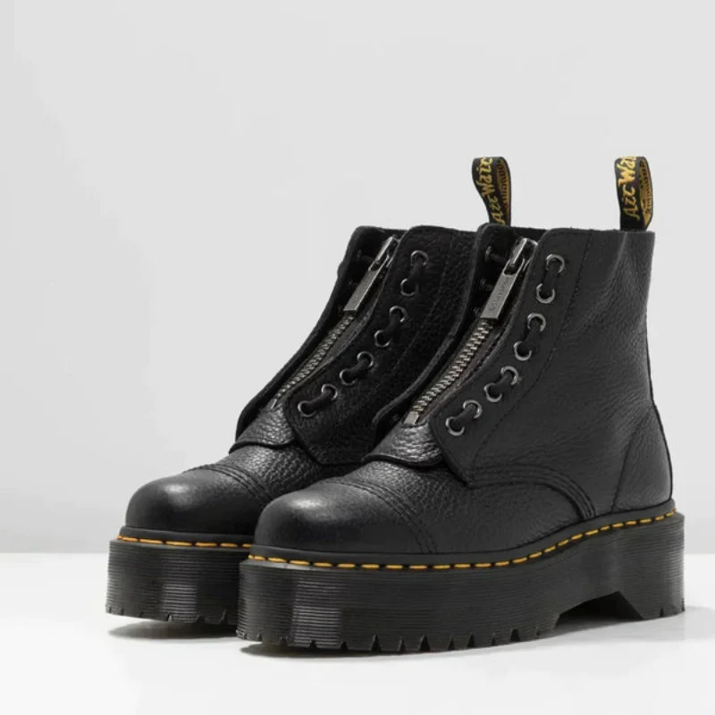 Bottines femme semelle épaisse zip frontal - Image 3