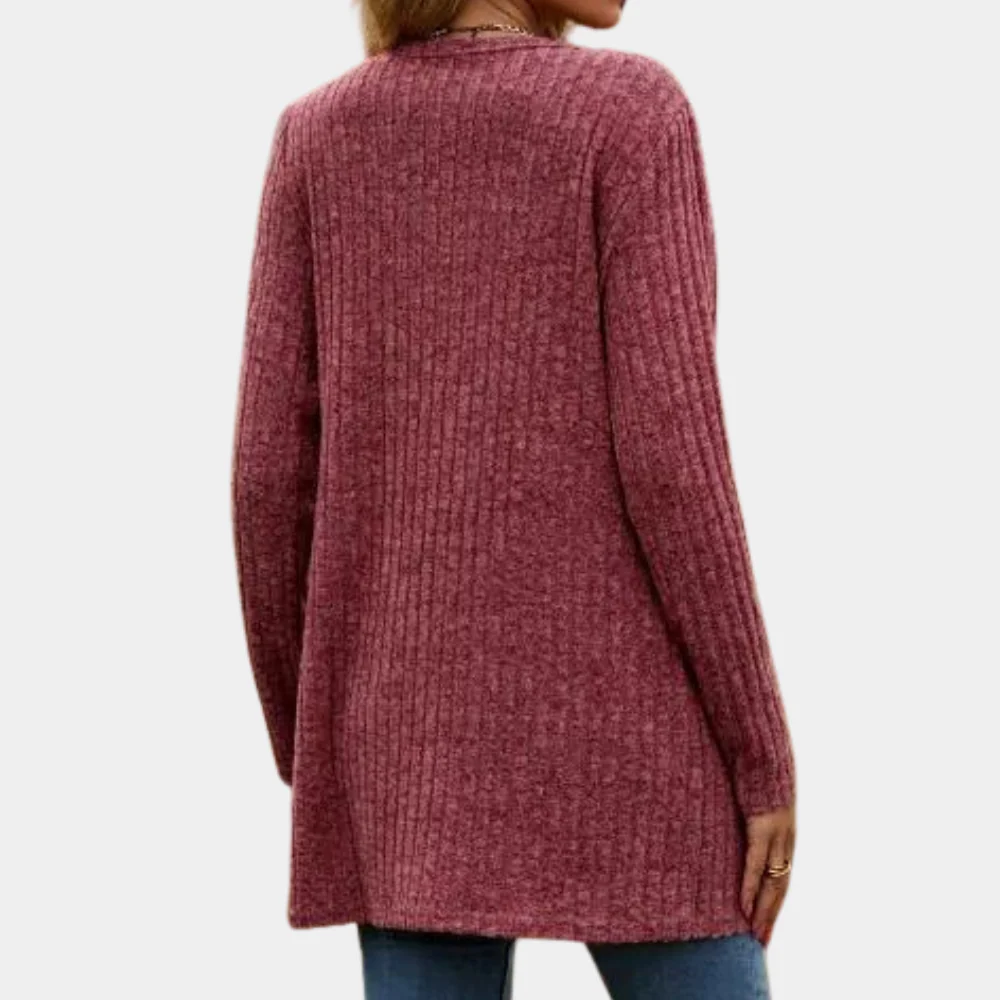 Emma – Cardigan élégant ouvert sur le devant avec fermeture à boutons et poches latérales - Image 7