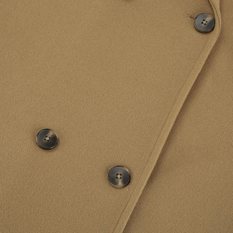 Manteau à manches longues à double couche avec col à revers - Image 3