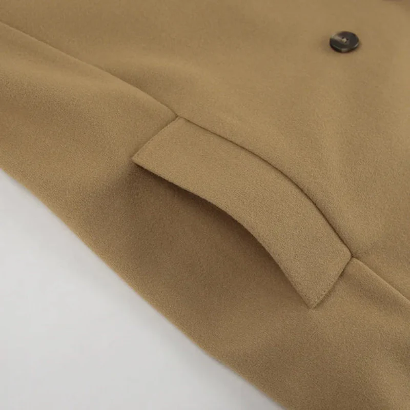 Manteau à manches longues à double couche avec col à revers - Image 5