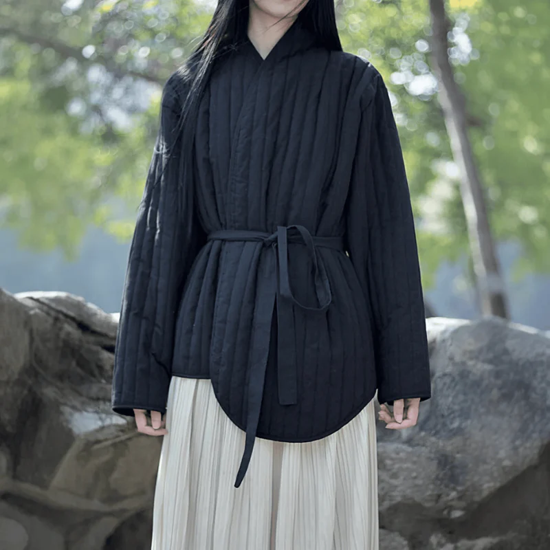 Manteau plissé manches longues coupe ample - Image 3