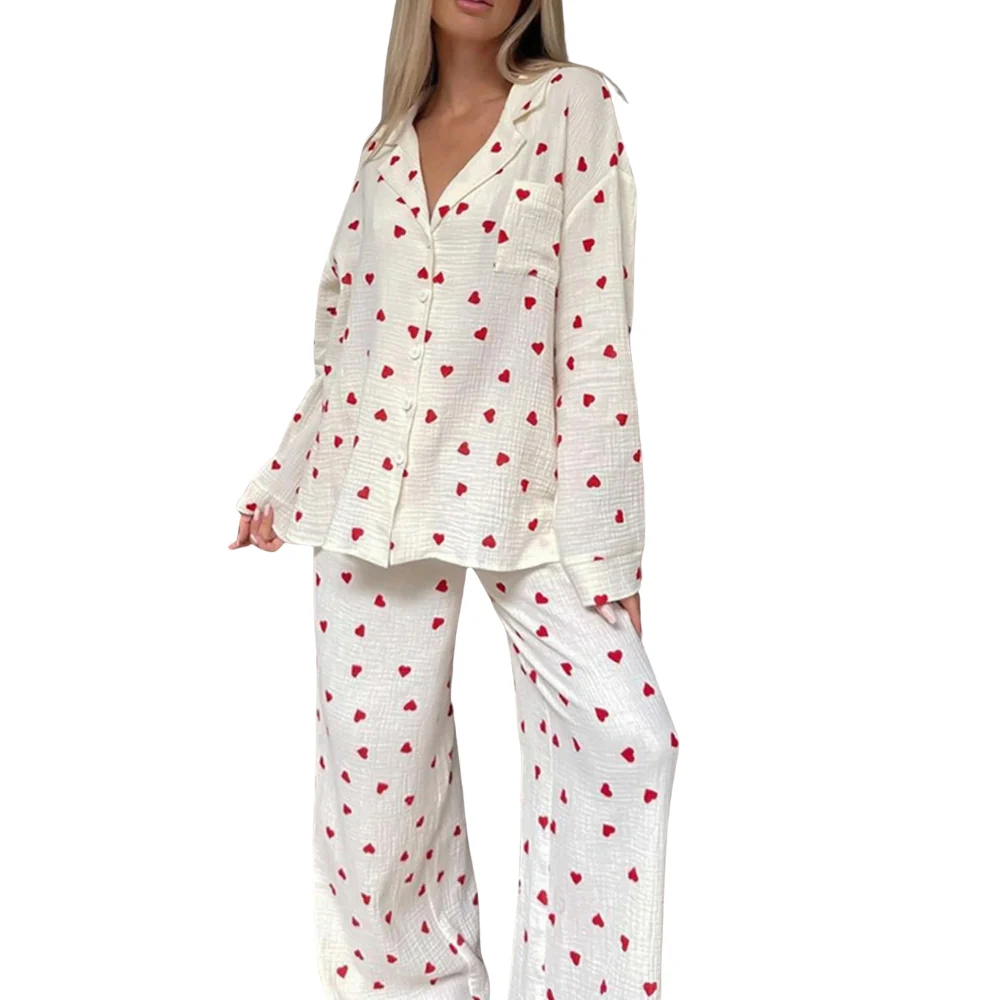 Pyjama deux pièces avec chemise boutonnée et pantalon