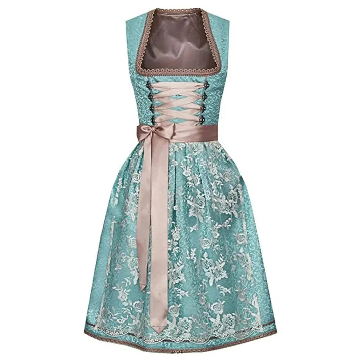 Robe Dirndl Classique à Manches Courtes et Coupe Décontractée - Image 3