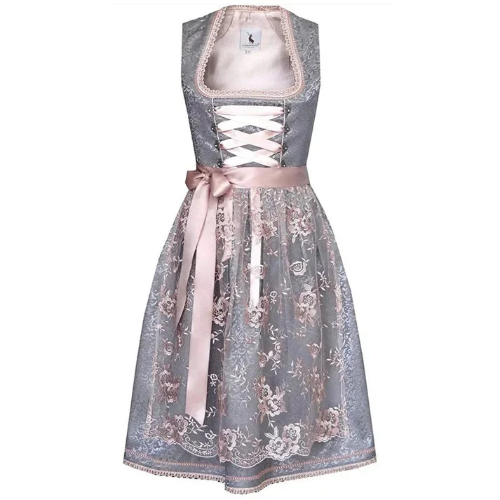 Robe Dirndl Classique à Manches Courtes et Coupe Décontractée - Image 4
