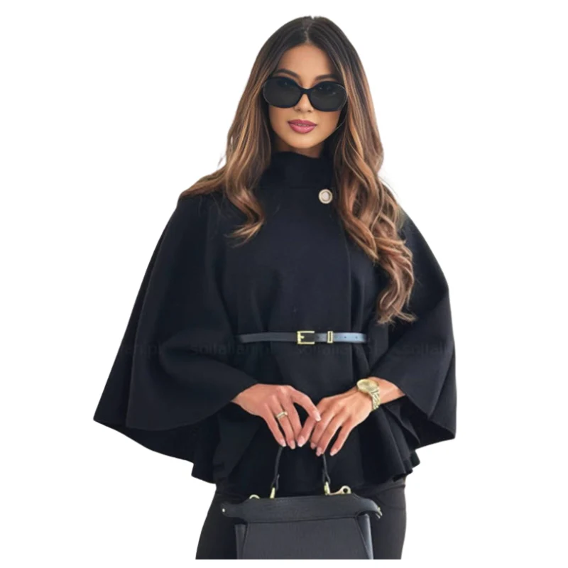 Veste à manches chauve-souris avec ceinture ajustable - Image 2