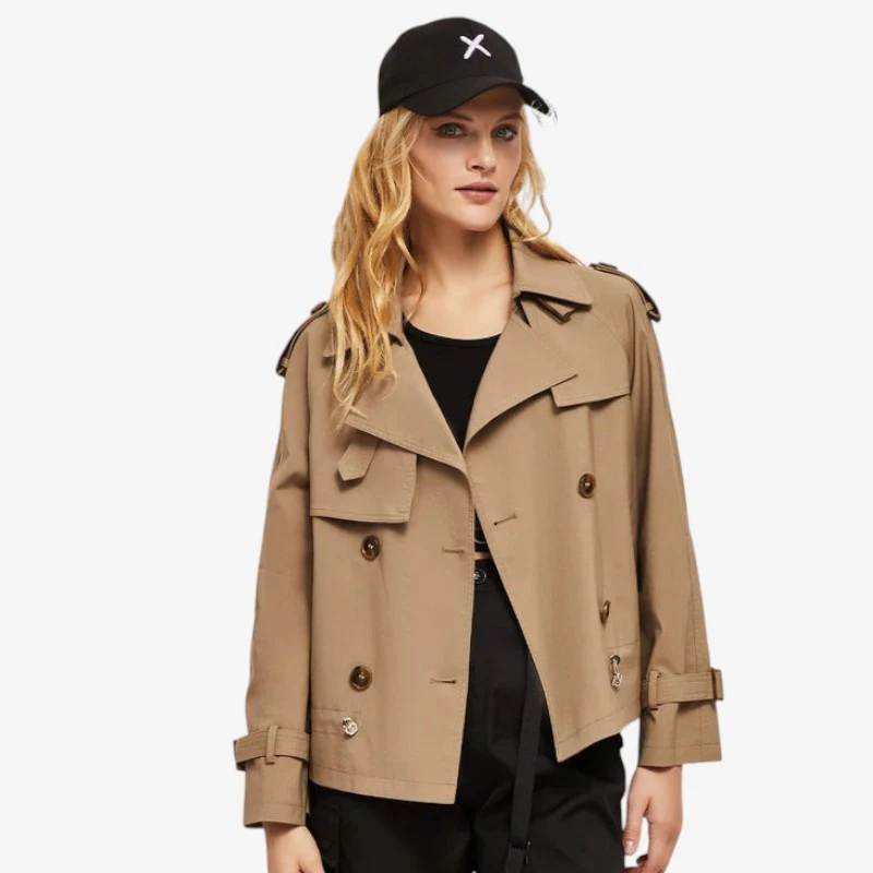 Trench-coat à double boutonnage avec col à revers - Image 2