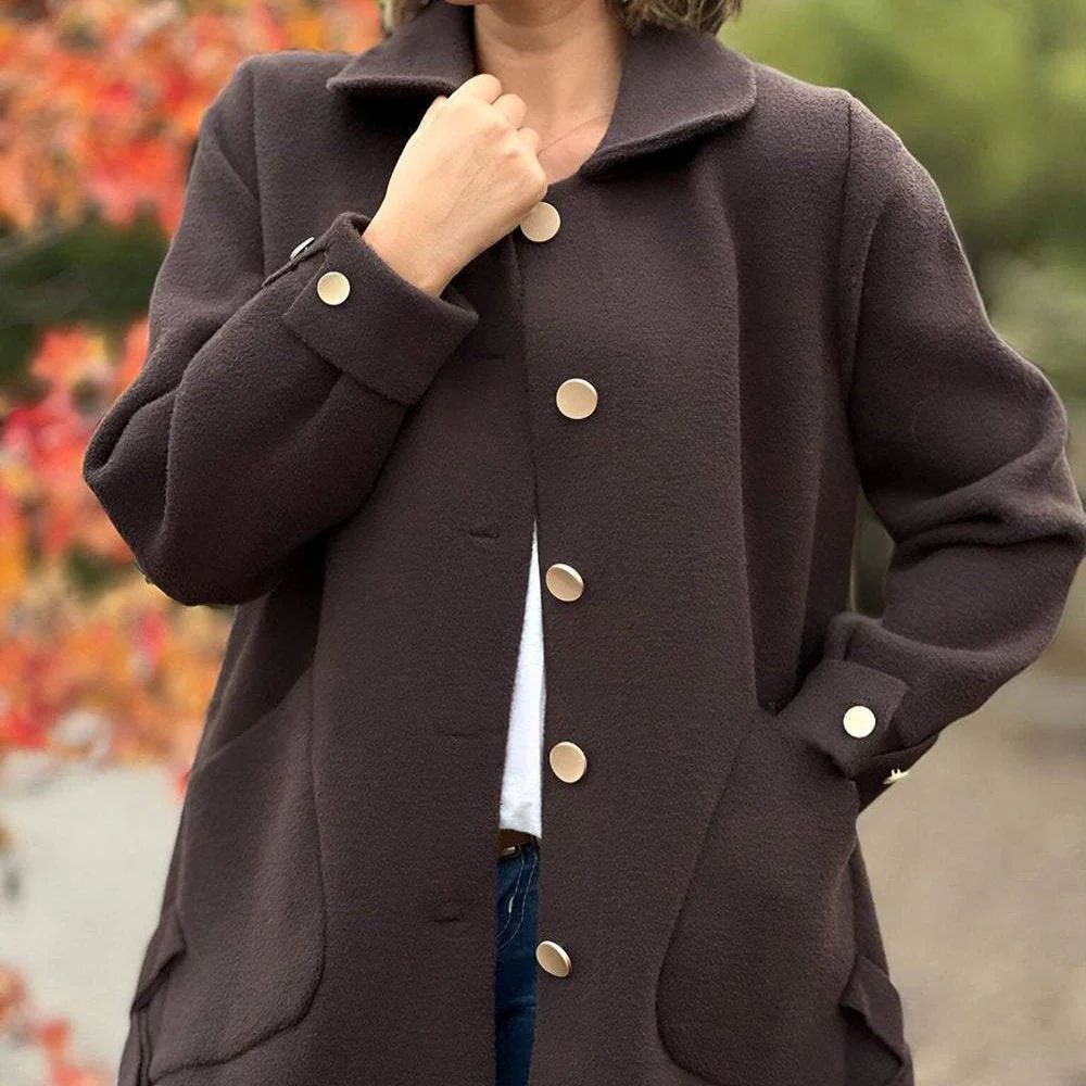 Veste femme boutonnée décontractée avec poches - Image 5