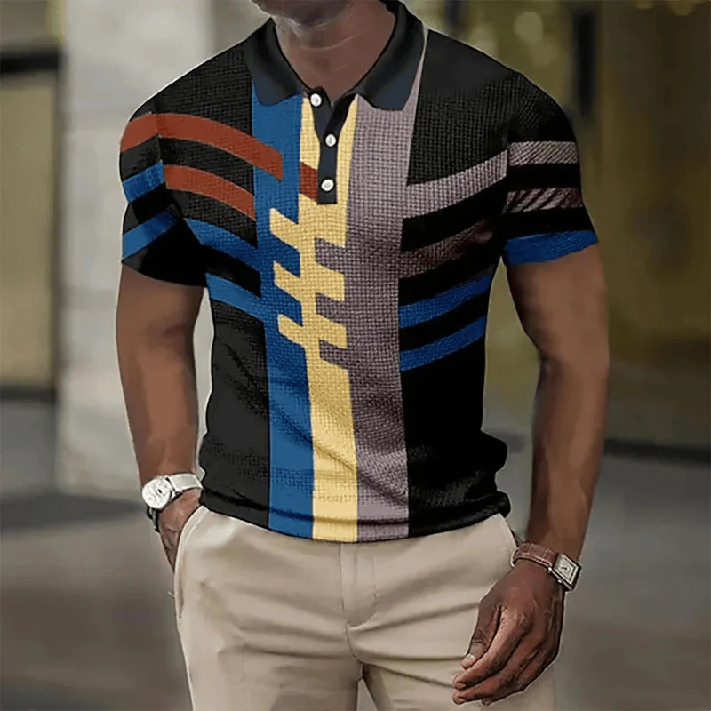 Chemise imprimée manches courtes col replié - Image 4