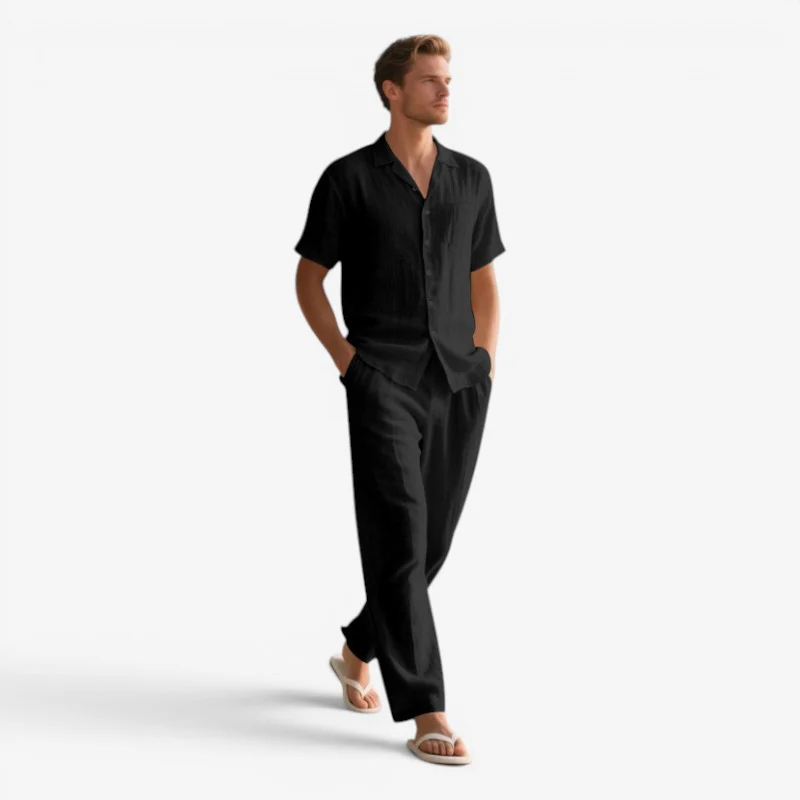 Ensemble deux pièces pour homme avec chemise et pantalon