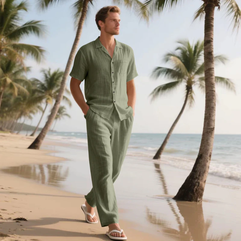 Ensemble deux pièces pour homme avec chemise et pantalon - Image 10