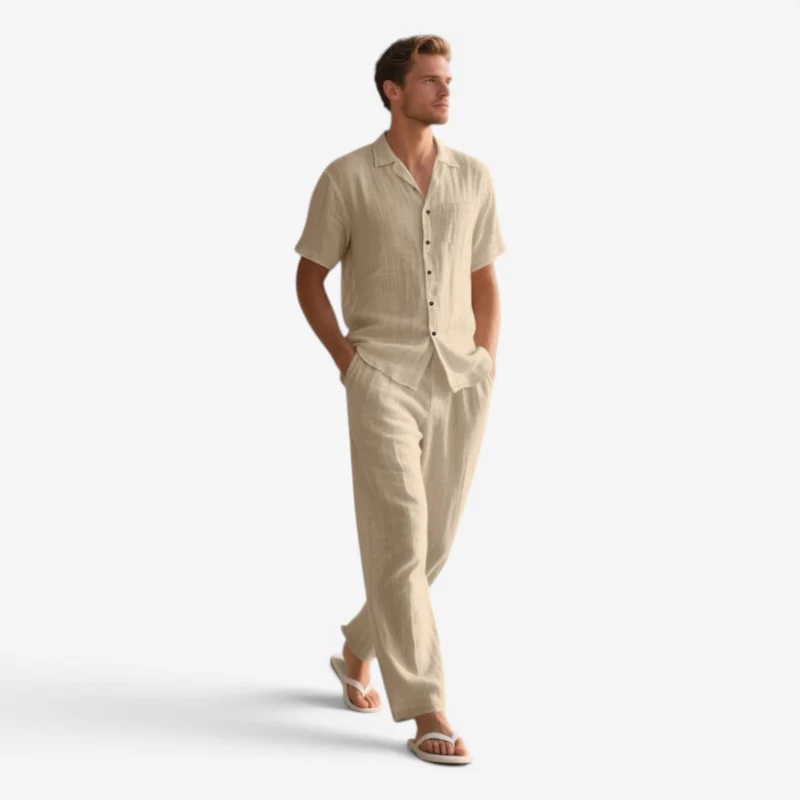 Ensemble deux pièces pour homme avec chemise et pantalon - Image 4