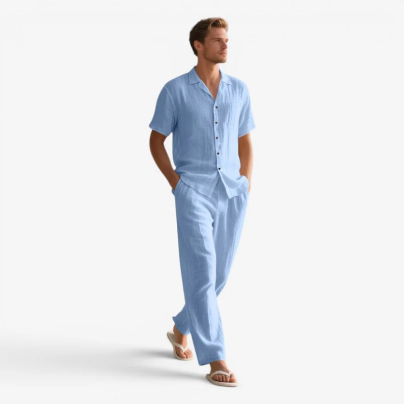 Ensemble deux pièces pour homme avec chemise et pantalon - Image 6